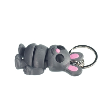 Zając ciemny szary - brelok do kluczy